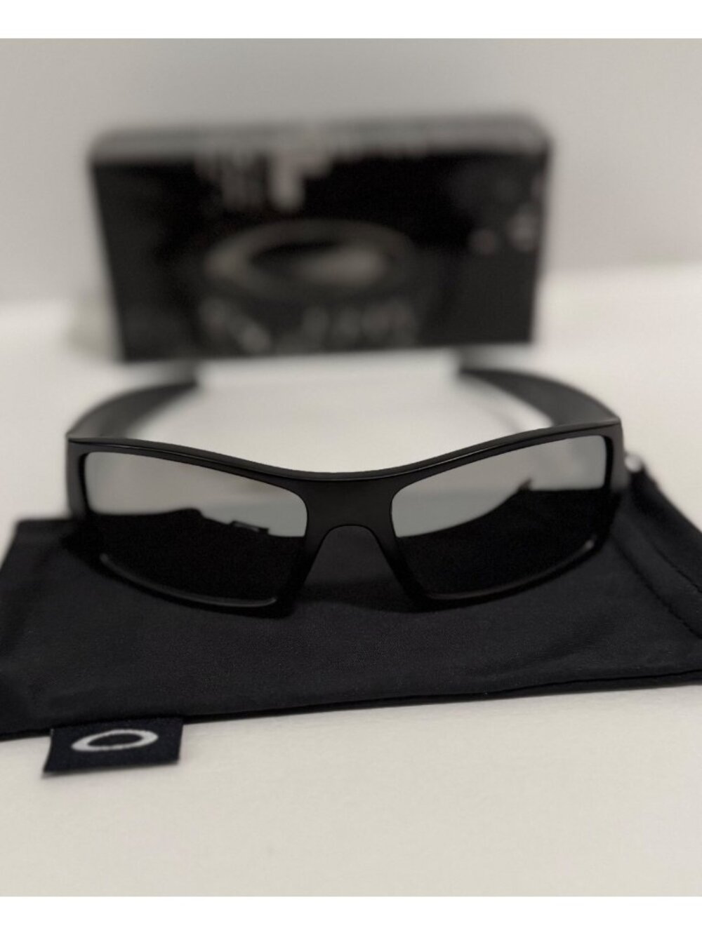 Oakley GASCAN Black Matte Frame OO9014 Chrome Iridium Lenses - Picture 5 of 7